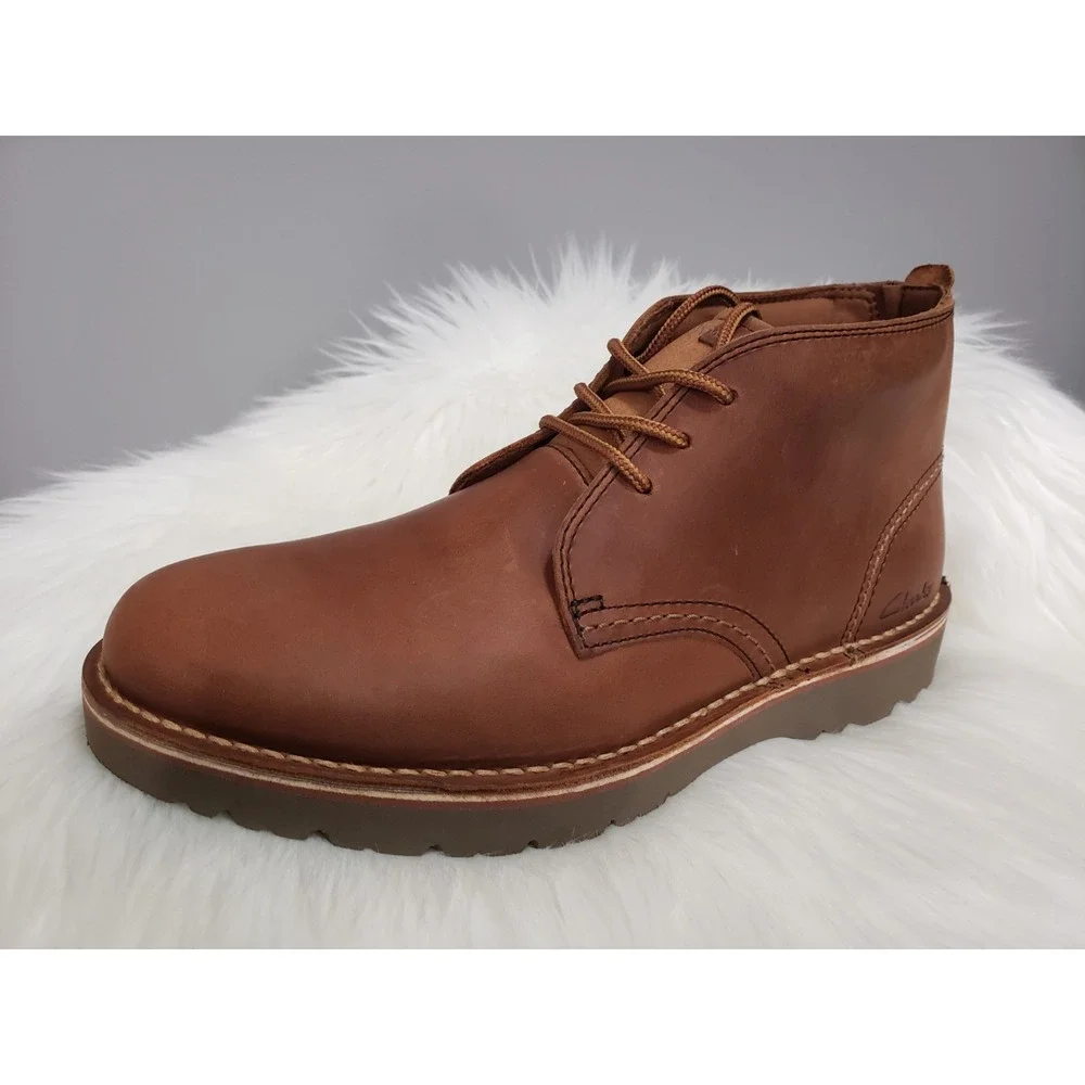 NEW NO BOX SIZE 9 - 79423 Clarks Mens‎ Eastridge Mid Chukka Boots LEATHER EU 42